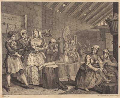 Egy prostituált pályafutása: 4. tábla alkotó: William Hogarth