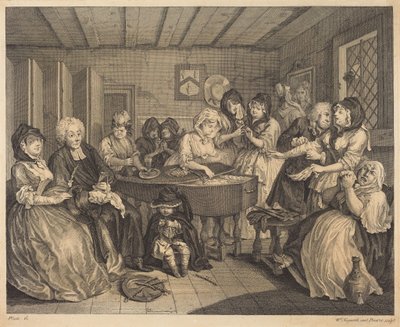 Egy prostituált életútja: 6. tábla alkotó: William Hogarth