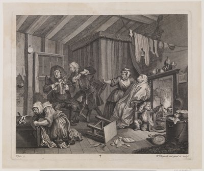 Egy szajha fejlődése, 5. tábla alkotó: William Hogarth
