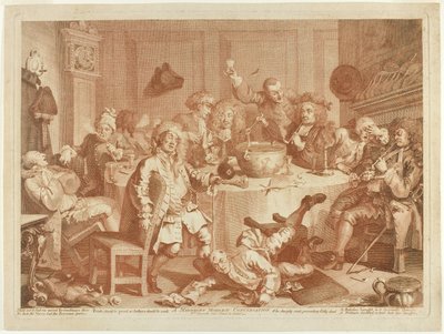 Egy éjféli modern beszélgetés alkotó: William Hogarth