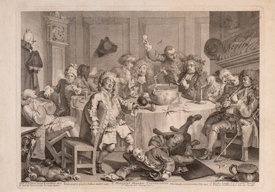 Modern éjféli beszélgetés alkotó: William Hogarth