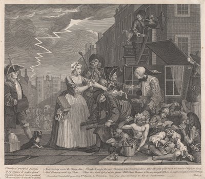Egy kicsapongó karrierje, 4. tábla: bíróságra megy alkotó: William Hogarth