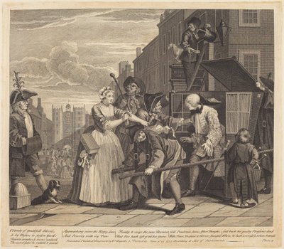 Egy kéjhajhász pályafutása: 4. tábla alkotó: William Hogarth