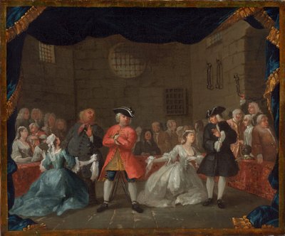 Jelenet a Koldusoperából alkotó: William Hogarth