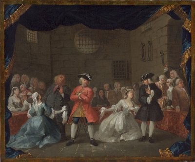 Jelenet a Koldusoperából alkotó: William Hogarth