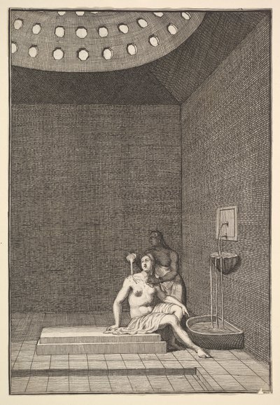 Egy törökfürdő Aubry de La Mottrayes Európa-szerte, Ázsiában és az o... részébe utazik, 1723-24. alkotó: William Hogarth