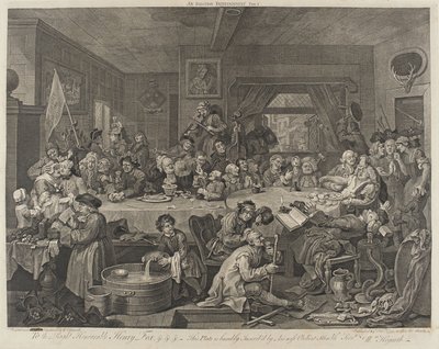Választási lakoma alkotó: William Hogarth