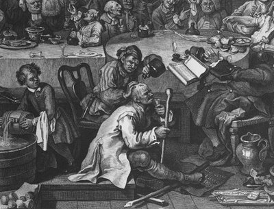An Election Entertainment, 1755 (396068 részlet) alkotó: William Hogarth