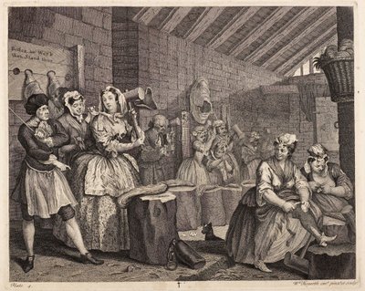 Kendertörés a Bridewellben: Egy prostituált pályafutása, 4. tábla alkotó: William Hogarth