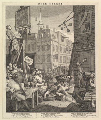 Beer Street, 1751. február 4. alkotó: William Hogarth