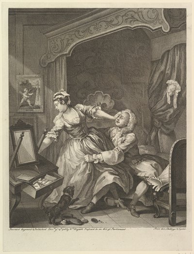 Előtte, 1736. december 15-én. alkotó: William Hogarth