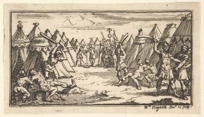 John Beaver, Breaking the Legs, Római katonai büntetések, 1725, 1725 után. alkotó: William Hogarth