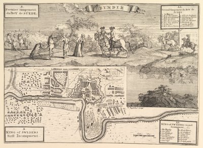 XII. Károly Bender Aubry de La Mottrayesnél Európa-szerte, Ázsiában és..., 1723-24. alkotó: William Hogarth