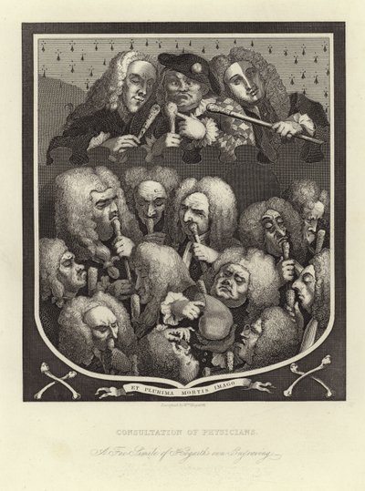 Orvosi konzultáció alkotó: William Hogarth