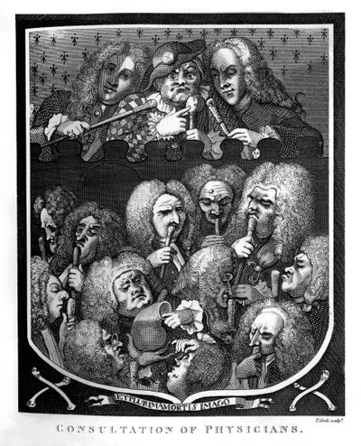 William Hogarth orvosi konzultáció alkotó: William Hogarth