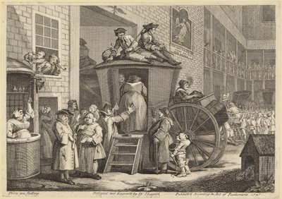 Vidéki fogadó udvara alkotó: William Hogarth