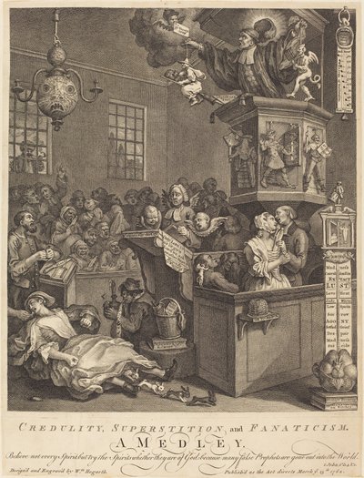 Hitelesség, babona és fanatizmus alkotó: William Hogarth