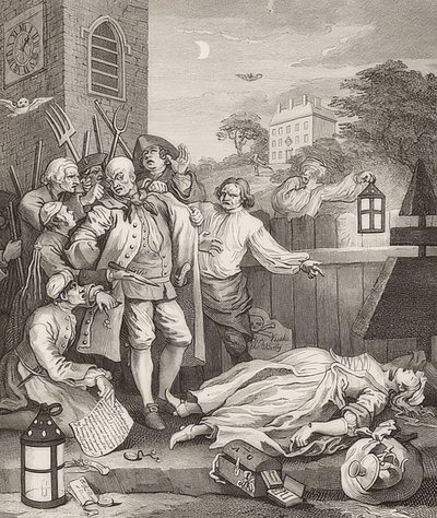 Kegyetlenség a tökéletességben. From: The Four Stages of Cruelty / A kegyetlenség négy szakasza. 1751 alkotó: William Hogarth