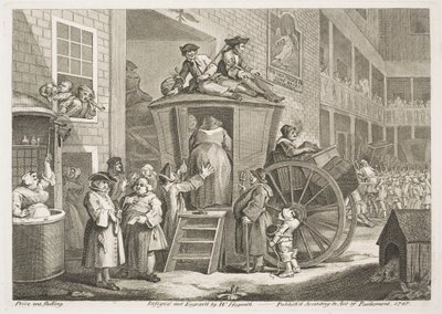 A postakocsi avagy a vidéki fogadó udvara alkotó: William Hogarth