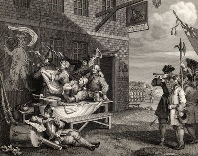 Anglia, Thomas Phillibrown metszete, a William Hogarth műveiből, 1833-ban alkotó: William Hogarth