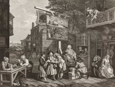 Egy választás négy lenyomata / Az általános választások. 2. lap: Szavazatgyűjtés. 1757 alkotó: William Hogarth