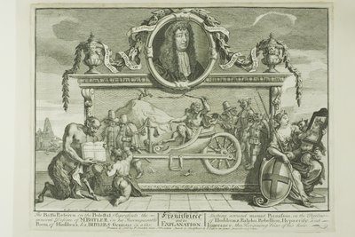 Előlap, első tábla a Hudibrasból alkotó: William Hogarth