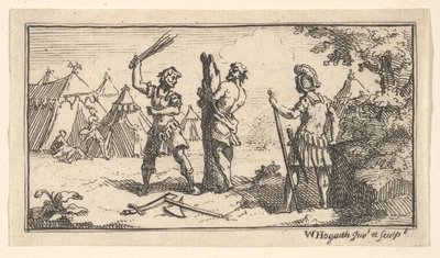 Fustigatio John Beaver, Római katonai büntetések, 1725, 1725 után. alkotó: William Hogarth