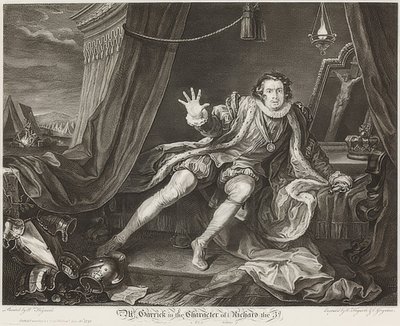 Garrick III. Richard karakterében / Garrick in der Rolle Richards III.. 1746 alkotó: William Hogarth