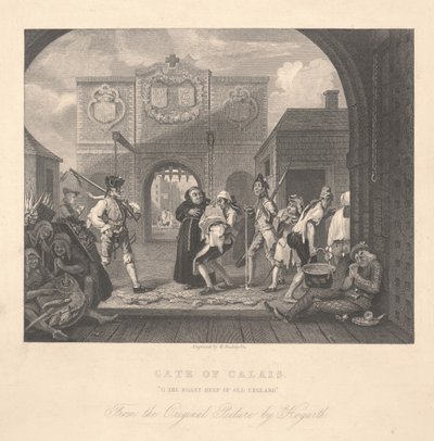 Calais kapuja, William Radclyffe (1783-1855) metszete alkotó: William Hogarth
