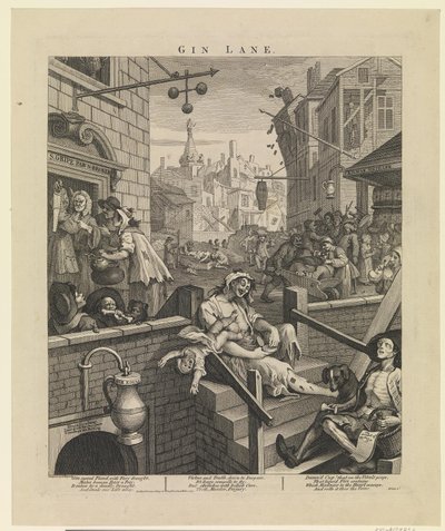 Gin Lane alkotó: William Hogarth