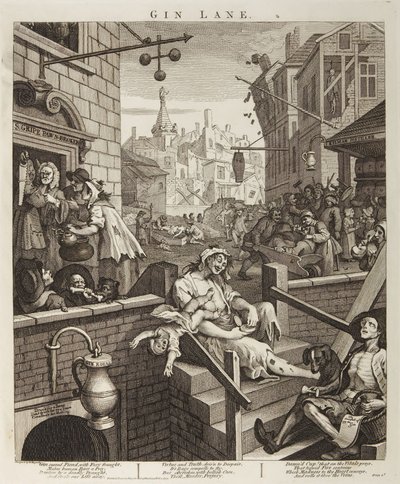 Gin Lane alkotó: William Hogarth