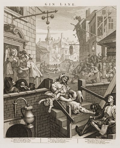 Gin Lane alkotó: William Hogarth