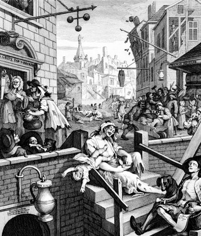 Gin Lane alkotó: William Hogarth
