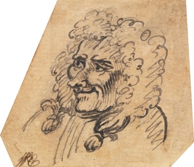 Grotesker Männerkopf alkotó: William Hogarth
