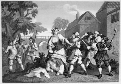 Hudibras A lovag alárendeli magát Trullának alkotó: William Hogarth