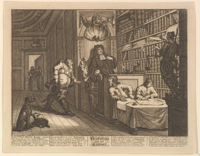 Hudibras és az ügyvéd tizenkét nagy illusztrációja Samuel Butlers számára Hudibras, Plate..., 1725-68. alkotó: William Hogarth