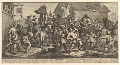 Hudibras és a Skimington tizenkét nagy illusztrációja Samuel Butlers H... számára, 1725-26. február. alkotó: William Hogarth