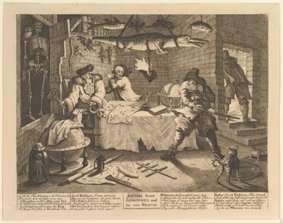 Hudibras megveri Sidrophelt és emberét, Whacumot alkotó: William Hogarth