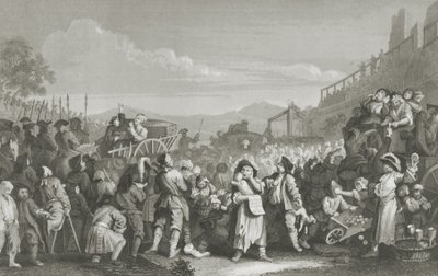 Tétlen a végrehajtás felé vezető úton alkotó: William Hogarth