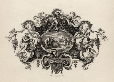 E. Chavane által metszett ezüst páncélos lenyomat a William Hogarth műveiből, 1833-ban alkotó: William Hogarth