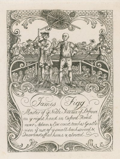 James Figg Hogarth által tervezett névjegykártyája alkotó: William Hogarth