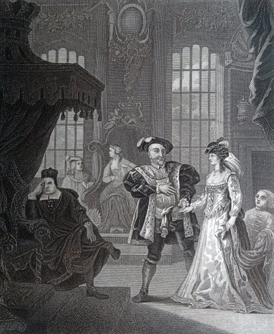 Nyolcadik Henrik király és Anna Bullen alkotó: William Hogarth