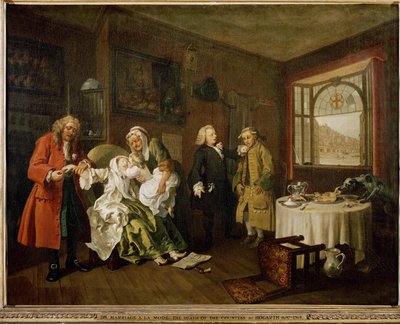 Házasság A-la-Mode: 6. A hölgy halála (olaj, vászon) alkotó: William Hogarth