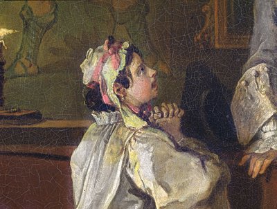 Marriage a la Mode:V, A Bagnio, 1743 körül (olaj, vászon) (részlet az 182093-ból) alkotó: William Hogarth
