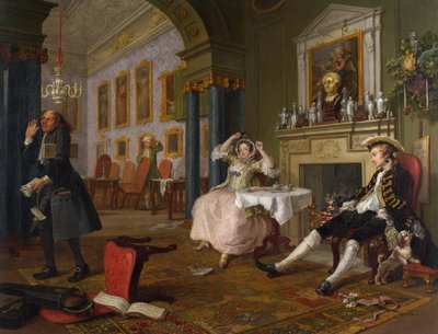 Házasság a la Mode: II – The Tete a Tete, 1743 körül (olaj, vászon) alkotó: William Hogarth