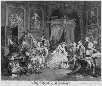 Marriage a la Mode, IV. tányér, The Toilette, 1745 alkotó: William Hogarth