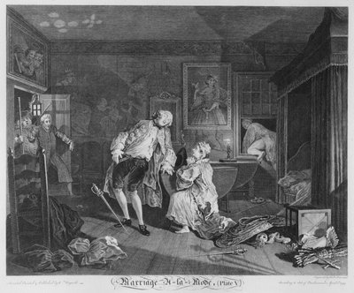 Házasság a la Mode, V. tábla, Bagnio, 1745 alkotó: William Hogarth