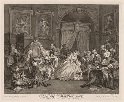 Divatos házasság: A WC-jelenet alkotó: William Hogarth