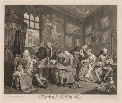 Házasság à la Mode: A szerződés, 1745. alkotó: William Hogarth