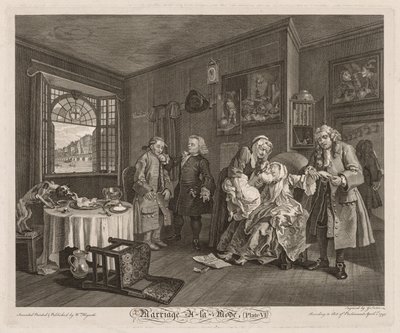 Házasság à la Mode: A grófnő halála, 1745. alkotó: William Hogarth
